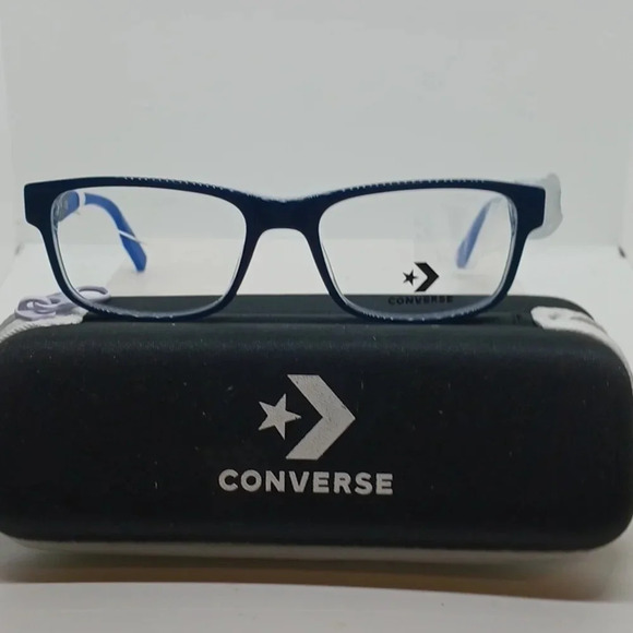NWT YOUTH CONVERSE EYEGLASS FRAMES CV5030YG TEAL/BLUE LAMINATE - Picture 1 of 4